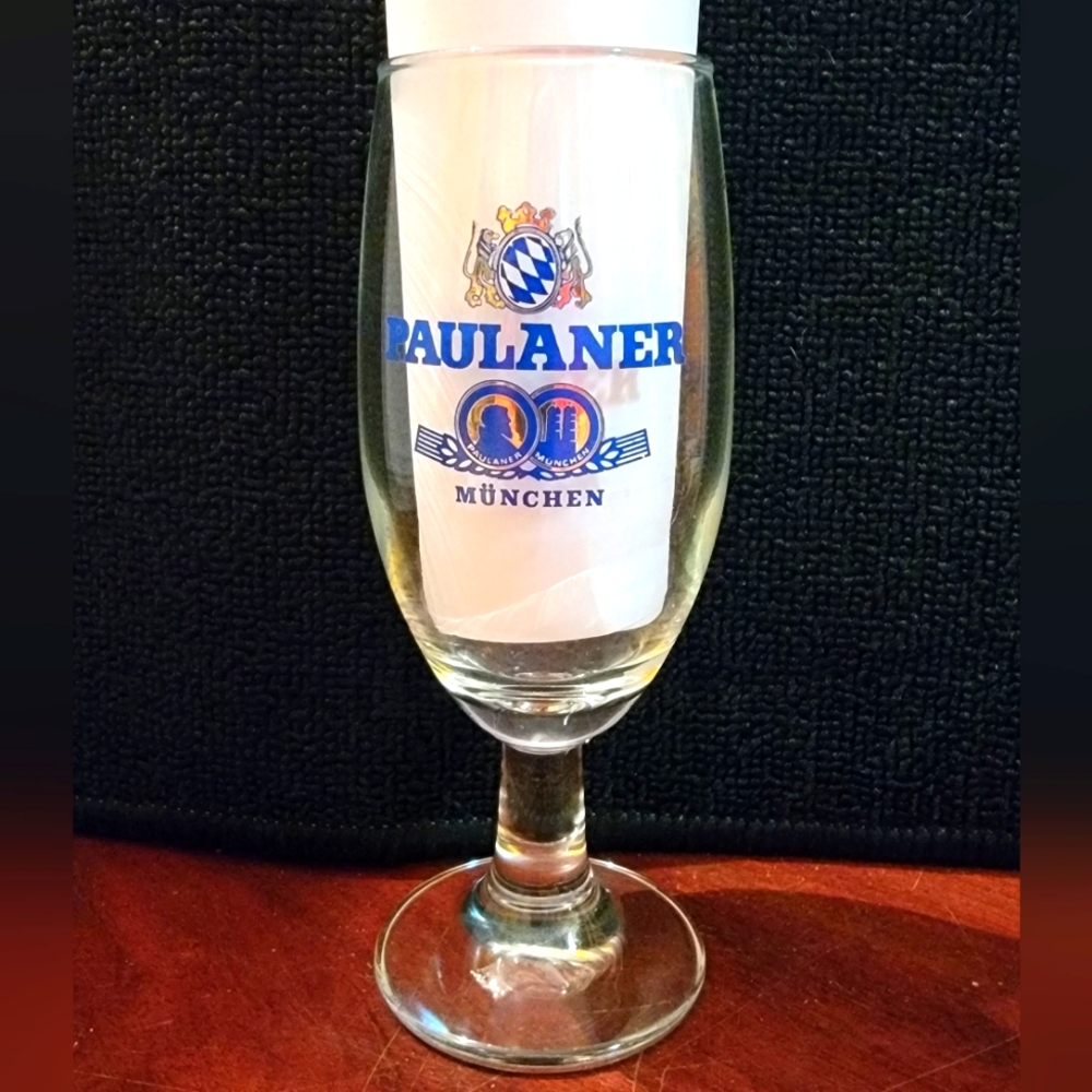 Vintage German Paulaner beer glass